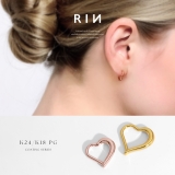 軟骨ピアス ハートワンタッチ セグメントクリッカー24金ピンクゴールド | ボディピアス専門店凛RIN | 詳細画像1