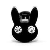 ブラック | 軟骨ピアス かわいいうさぎラビット ラパンジュエルキュート金属アレルギー対応 | ボディピアス専門店凛RIN