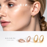 ピアスフープ ドロップワンタッチピアス シンプルK24PG | ボディピアス専門店凛RIN | 詳細画像1 