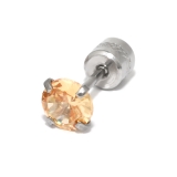 シルバー・シャンパンゴールド | 軟骨ピアス ジュエルストーンキュービックジルコニア リバーシブル上品 | ボディピアス専門店凛RIN