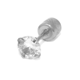 シルバー・クリア | 軟骨ピアス ジュエルストーンキュービックジルコニア リバーシブル上品 | ボディピアス専門店凛RIN