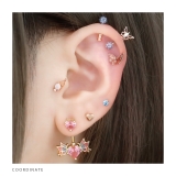 軟骨ピアス ハート蝶々マジカル ジュエルCZボディピアス | ボディピアス専門店凛RIN | 詳細画像7 