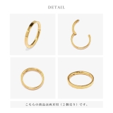 ピアス 24金ピンクゴールドシンプル大人カワイイ金属アレルギーフープ アクセサリー | ボディピアス専門店凛RIN | 詳細画像18