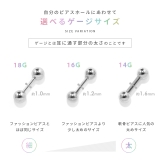 軟骨ピアス リッチコーティングパヴェx2ストレートバーベルx2セット サージカル… | ボディピアス専門店凛RIN | 詳細画像15 