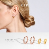 ピアス 24金ピンクゴールドK24K18PGコーティングフープ リングピアス | ボディピアス専門店凛RIN | 詳細画像1