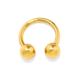 ゴールド | 軟骨ピアス サーキュラーバーベルハーフフープシンプル上品24K18KPGコーティ… | ボディピアス専門店凛RIN