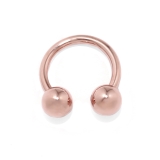 ピンクゴールド | 軟骨ピアス サーキュラーバーベルハーフフープシンプル上品24K18KPGコーティ… | ボディピアス専門店凛RIN