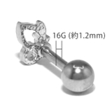 軟骨ピアス 蝶ちょうちょジュエルバタフライ ストレートバーベル | ボディピアス専門店凛RIN | 詳細画像11