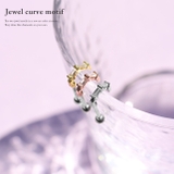 軟骨ピアス スクエアカーブジュエル キュービックジルコニア | ボディピアス専門店凛RIN | 詳細画像4 