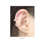 軟骨ピアス スクエアカーブジュエル キュービックジルコニア | ボディピアス専門店凛RIN | 詳細画像5 