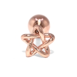 ピンクゴールド | 軟骨ピアス 星スターstar ストレートバーベル | ボディピアス専門店凛RIN