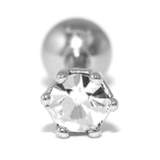 クリア | 軟骨ピアス キュービックジルコニアジュエル クリアブルーパープル | ボディピアス専門店凛RIN