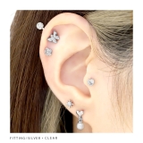 軟骨ピアス 花かわいい フラワージュエルキュービックジルコニア | ボディピアス専門店凛RIN | 詳細画像5 