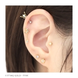 軟骨ピアス 花かわいい フラワージュエルキュービックジルコニア | ボディピアス専門店凛RIN | 詳細画像8 