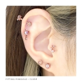 軟骨ピアス 花かわいい フラワージュエルキュービックジルコニア | ボディピアス専門店凛RIN | 詳細画像9 