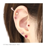 軟骨ピアス 花かわいい フラワージュエルキュービックジルコニア | ボディピアス専門店凛RIN | 詳細画像10 