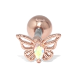 ピンクゴールド | 軟骨ピアス ちょうちょ 蝶 | ボディピアス専門店凛RIN