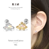 軟骨ピアス 土星スター惑星プラネット ジュエルキュービックジルコニア | ボディピアス専門店凛RIN | 詳細画像1 