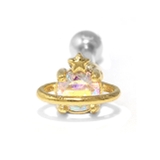 ゴールド | 軟骨ピアス 土星スター惑星プラネット ジュエルキュービックジルコニア | ボディピアス専門店凛RIN