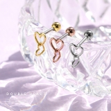 軟骨ピアス ハートWハートフレーム ダブル揺れる | ボディピアス専門店凛RIN | 詳細画像2