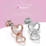 軟骨ピアス ハートWハートフレーム ダブル揺れる | ボディピアス専門店凛RIN | 詳細画像3