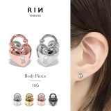 軟骨ピアスハート南京錠 鍵錠前ロックかわいい ストレートバーベルボディピアス | ボディピアス専門店凛RIN | 詳細画像1