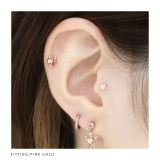 軟骨ピアスハート南京錠 鍵錠前ロックかわいい ストレートバーベルボディピアス | ボディピアス専門店凛RIN | 詳細画像9