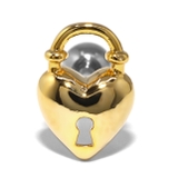 ゴールド | 軟骨ピアスハート南京錠 鍵錠前ロックかわいい ストレートバーベルボディピアス | ボディピアス専門店凛RIN