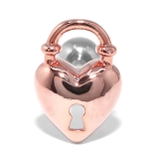 ピンクゴールド | 軟骨ピアスハート南京錠 鍵錠前ロックかわいい ストレートバーベルボディピアス | ボディピアス専門店凛RIN