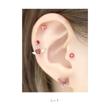 軟骨ピアスかわいい フラワーお花 サージカルステンレスマーガレットデイジー | ボディピアス専門店凛RIN | 詳細画像7 
