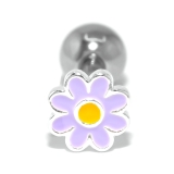 パープル | 軟骨ピアスかわいい フラワーお花 サージカルステンレスマーガレットデイジー | ボディピアス専門店凛RIN