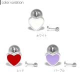 軟骨ピアスかわいい ハートheartポップキュート ストレートバーベル | ボディピアス専門店凛RIN | 詳細画像10 
