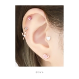 軟骨ピアスかわいい ハートheartポップキュート ストレートバーベル | ボディピアス専門店凛RIN | 詳細画像6 