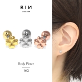 軟骨ピアス クローバーよつば四つ葉かわいい ピンクゴールドキュート | ボディピアス専門店凛RIN | 詳細画像1 