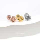 軟骨ピアス クローバーよつば四つ葉かわいい ピンクゴールドキュート | ボディピアス専門店凛RIN | 詳細画像2 