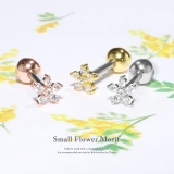 軟骨ピアス ジュエルフラワー花小さい キュービックジルコニアストレートバーベルボ… | ボディピアス専門店凛RIN | 詳細画像2