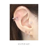 軟骨ピアス ジュエルフラワー花小さい キュービックジルコニアストレートバーベルボ… | ボディピアス専門店凛RIN | 詳細画像8