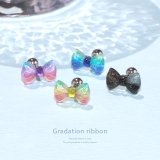 軟骨ピアス リボングラデーションカラーシアー カラフル虹色海色アクリル | ボディピアス専門店凛RIN | 詳細画像2