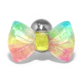 マルチ | 軟骨ピアス リボングラデーションカラーシアー カラフル虹色海色アクリル | ボディピアス専門店凛RIN