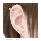 軟骨ピアス ジュエルフラワー花かわいい プチクリアブルーオパールピンクオパール | ボディピアス専門店凛RIN | 詳細画像5