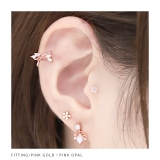 軟骨ピアス ジュエルフラワー花かわいい プチクリアブルーオパールピンクオパール | ボディピアス専門店凛RIN | 詳細画像6