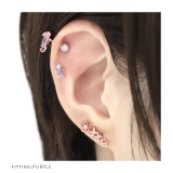 軟骨ピアス 王冠クラウンハートジュエル[品番：RINA0001940