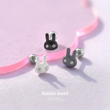軟骨ピアスかわいい うさぎラビット クールおめめキラキラストレートバーベルボディ… | ボディピアス専門店凛RIN | 詳細画像2 