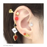 軟骨ピアスかわいい うさぎラビット クールおめめキラキラストレートバーベルボディ… | ボディピアス専門店凛RIN | 詳細画像5 