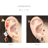 軟骨ピアスかわいい うさぎラビット クールおめめキラキラストレートバーベルボディ… | ボディピアス専門店凛RIN | 詳細画像7 