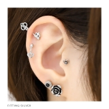 軟骨ピアス 王冠クラウン揺れるゆらゆら ストレートバーベルボディピアス | ボディピアス専門店凛RIN | 詳細画像6 