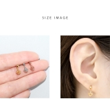 軟骨ピアス 王冠クラウン揺れるゆらゆら ストレートバーベルボディピアス | ボディピアス専門店凛RIN | 詳細画像7 