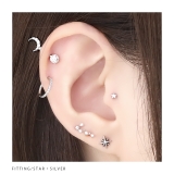 18Gボディピアス 星稲妻 サージカルステンレス | ボディピアス専門店凛RIN | 詳細画像6 