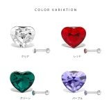 軟骨ピアス ハートかわいい ストレートバーベル | ボディピアス専門店凛RIN | 詳細画像11 