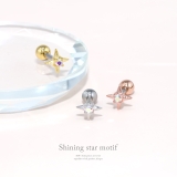 軟骨ピアス 星スタークロス十字 ジュエルキュービックジルコニア | ボディピアス専門店凛RIN | 詳細画像2